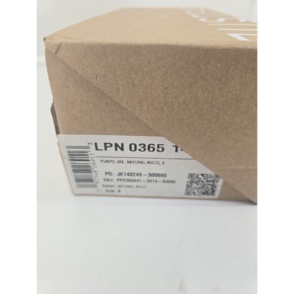 Women’s Tweed Pointed Toe Mules Pumps Size 8 Natural Multi - Picture 3 of 8